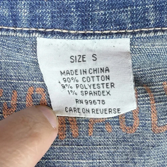 Hydraulic Fitted Denim Blazer Style Jacket, Size Small - Picture 3 of 9